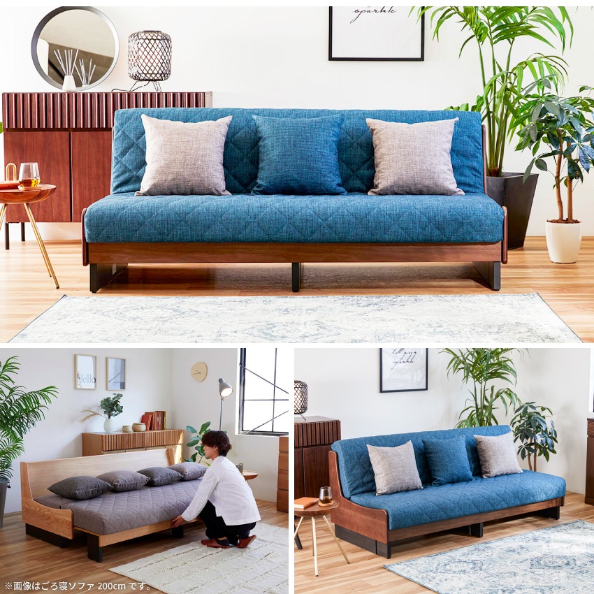 ソファベッド 幅180cm 北欧 おしゃれ おすすめ ソファー 3人掛け ドロシー2 モーブル ごろ | 3