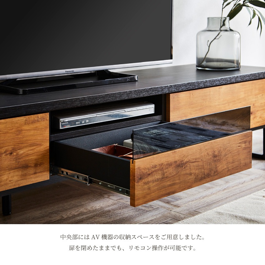 新生活 テレビ台 210 おしゃれ ブルックリン ヴィンテージ 日本製 国産 幅210 tv台 テレ | 9