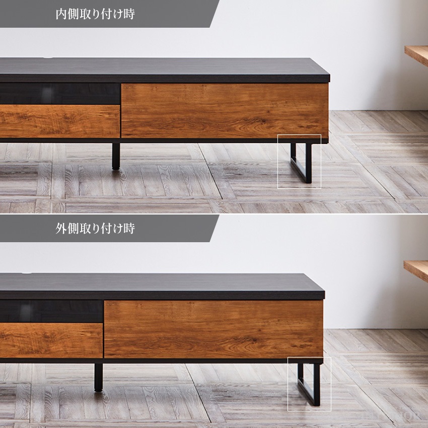 新生活 テレビ台 210 おしゃれ ブルックリン ヴィンテージ 日本製 国産 幅210 tv台 テレ | 7