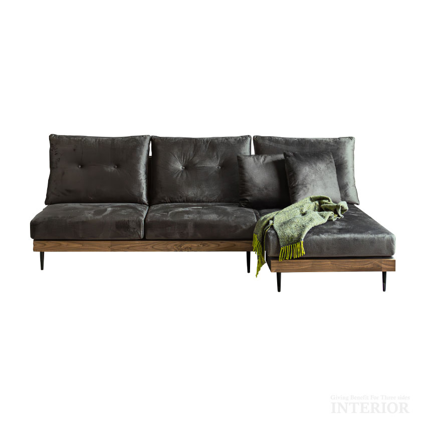 ソファー カウチソファ 撥水生地 引っ掻き傷に強い 3人掛け コンセント