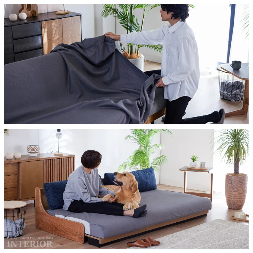 【予約】GB-OPTI-0171 専用ソファカバー 幅180cm ライトグレー | 10