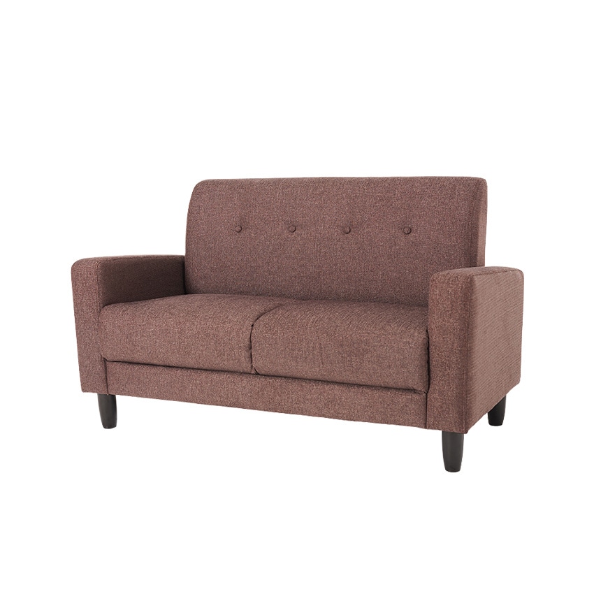 コンパクトソファ 2人掛け ベージュ ブラウン 幅120cm おしゃれ ロー