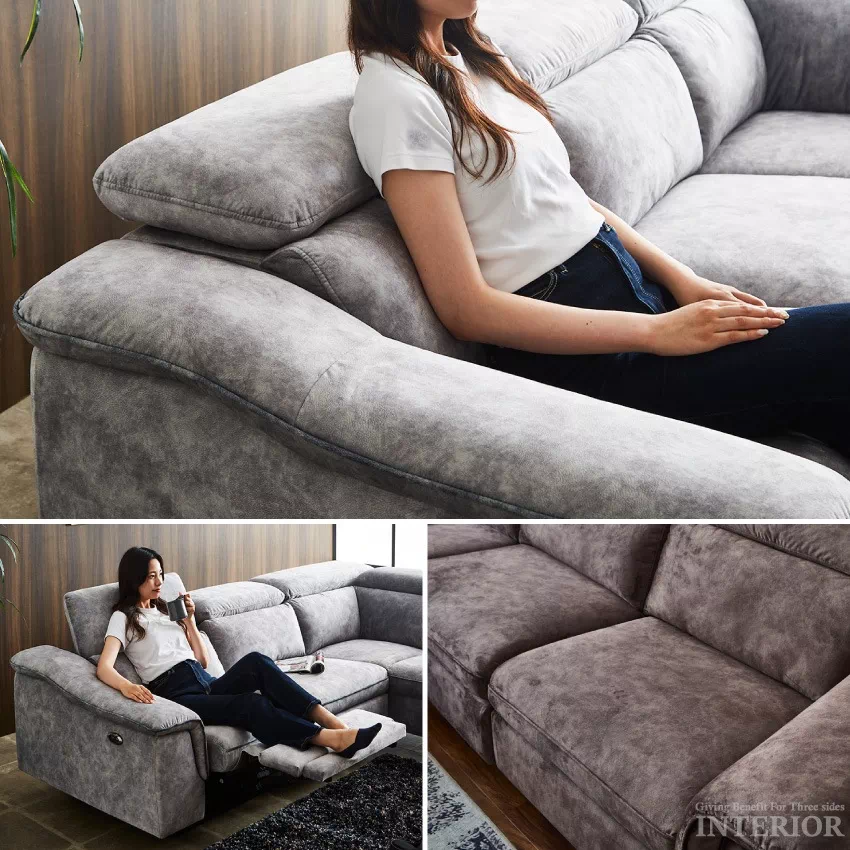 カウチソファ L字 コーナーソファ おしゃれ リクライニング おすすめ 3人掛け ハイバック 電動ソ | 15