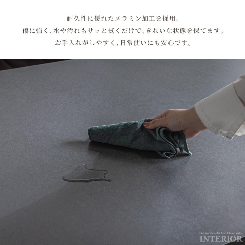 昇降テーブル キャスター付き 120×80cm グレー グレージュ マット調 モルタル調 大理石柄  | 12