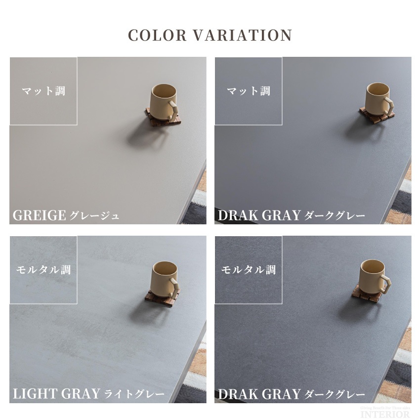 昇降テーブル キャスター付き 120×80cm グレー グレージュ マット調 モルタル調 大理石柄  | 15