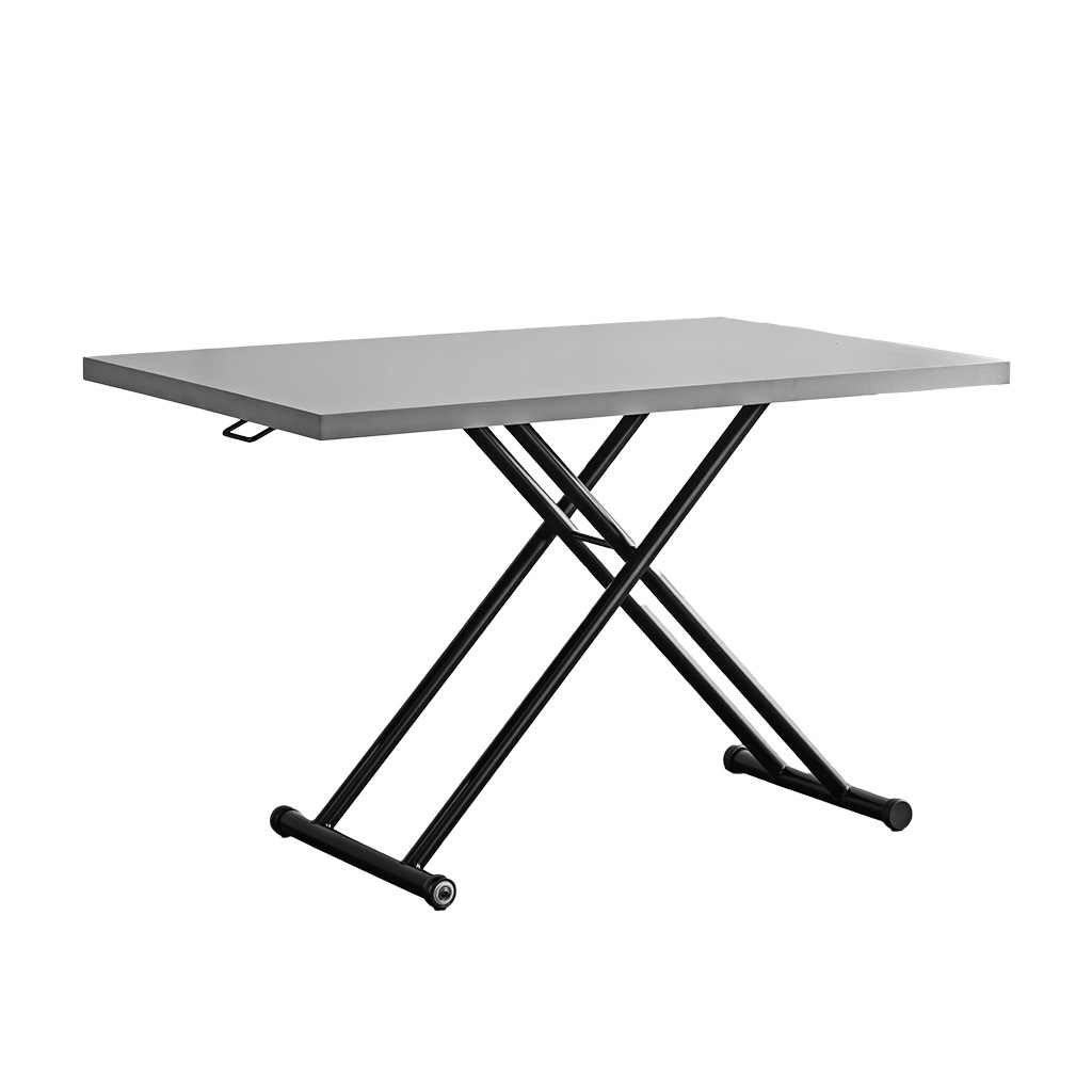 昇降テーブル キャスター付き 120×80cm グレー グレージュ マット調 モルタル調 大理石柄  | 22