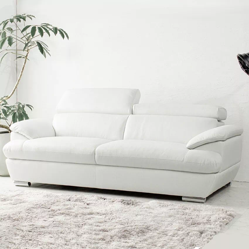 レザーソファー 3人掛け 革ソファー 北欧 白 黒 おしゃれ おすすめ 本