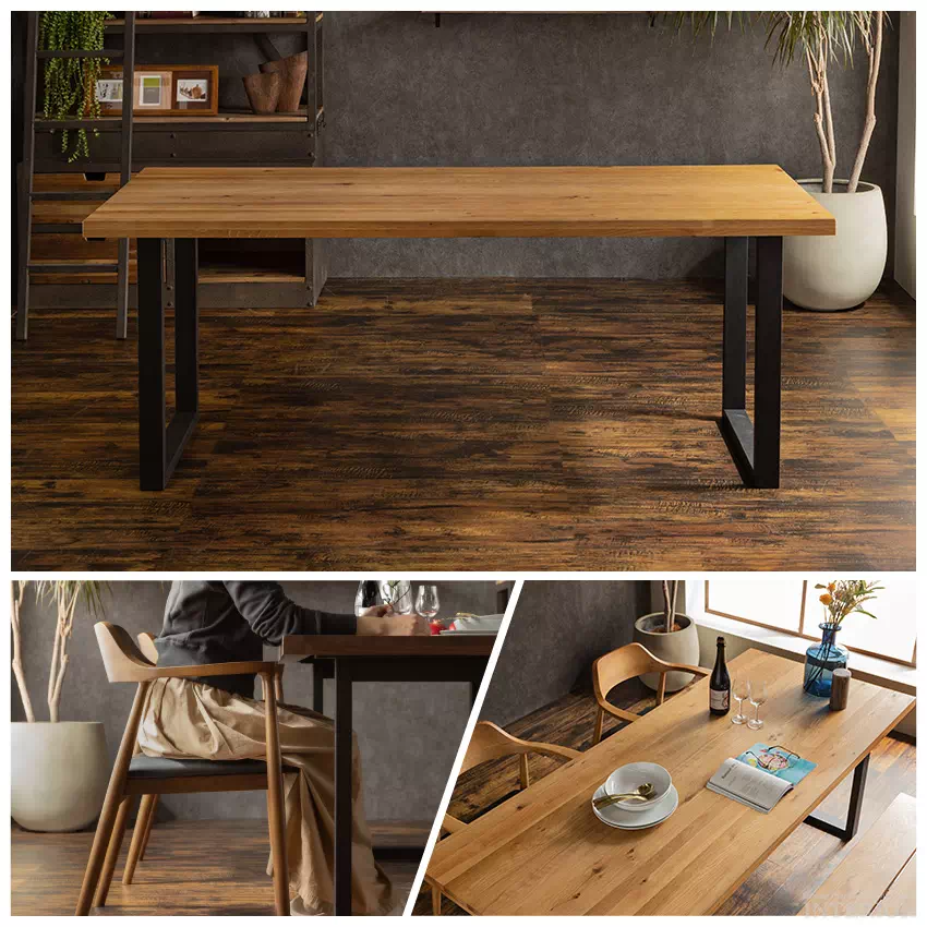 ダークブラウン 木製 ダイニングテーブル 椅子6脚 引き取りのみ