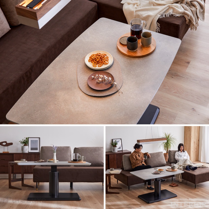 テーブル 120 135 昇降式 センターテーブル ローテーブル リビング