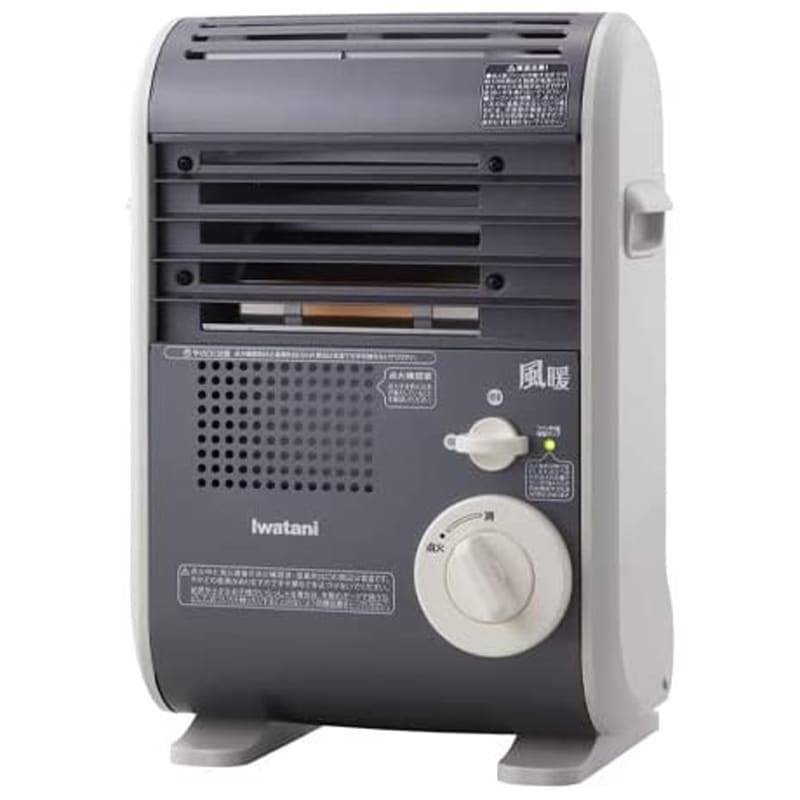 イワタニ カセットガスファンヒーター 風暖 CB-GFH-5 木造5畳 コンクリート7畳 メタリックグレー 日本製 小型 屋内専用