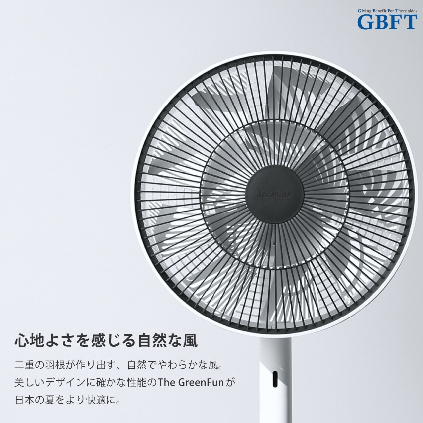 バルミューダ 扇風機  EGF-1800 BALMUDA The GreenFan ホワイト×ブラック EGF-1800-WK 正規品 日本製