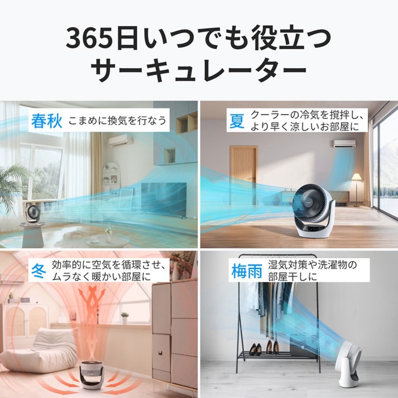 SwitchBot スイッチボット スマートサーキュレーター 節電 W3800510