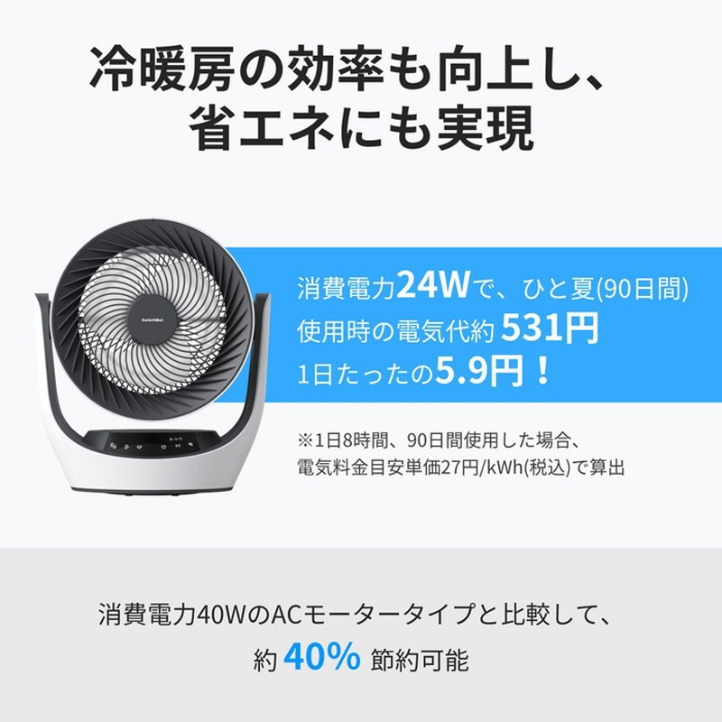 SwitchBot スイッチボット スマートサーキュレーター 節電 W3800510