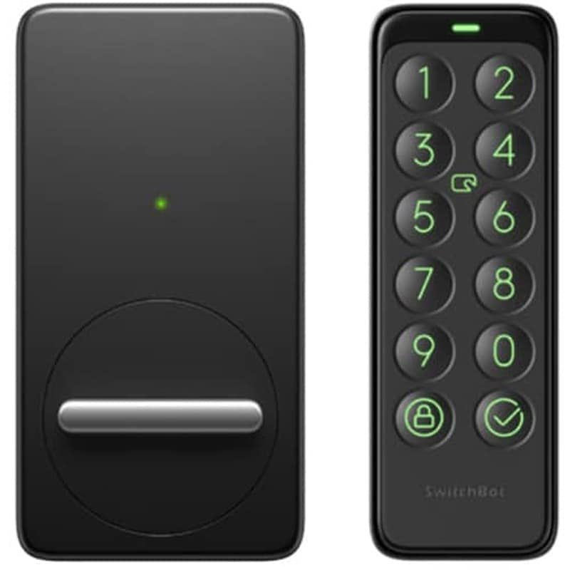 SwitchBot スイッチボット ロック 指紋認証パッド スマートロック セット ブラック おすすめ 工事不要 W1601702-RT 玄関 後付け スマートキー