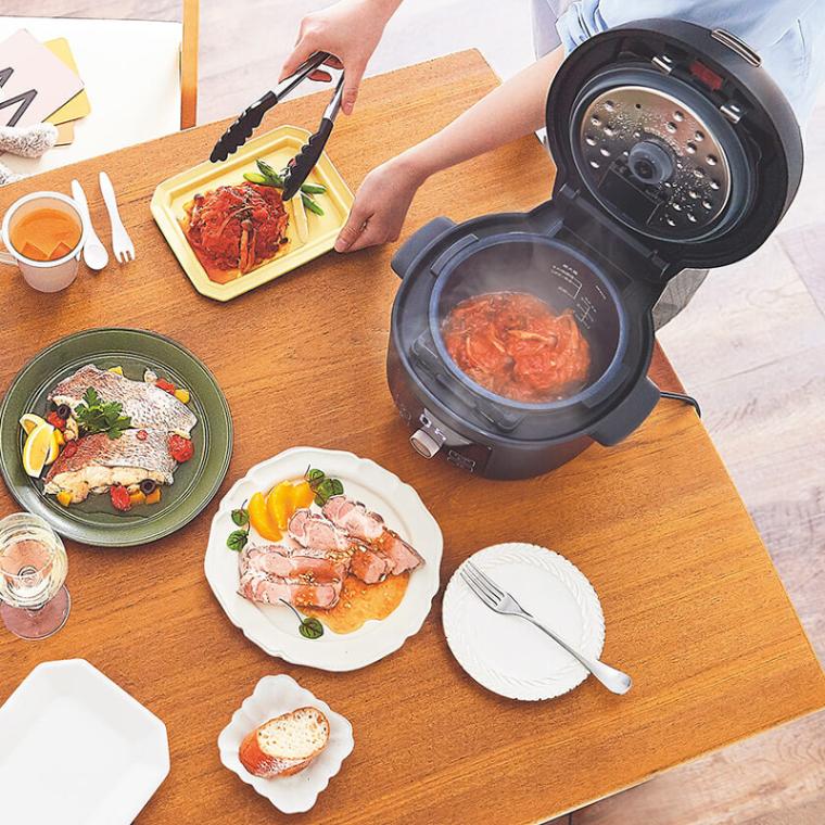 タイガー魔法瓶 TIGER 電気圧力鍋 TIGER COOKPOT マットブラック 4L COK-B400(KM)