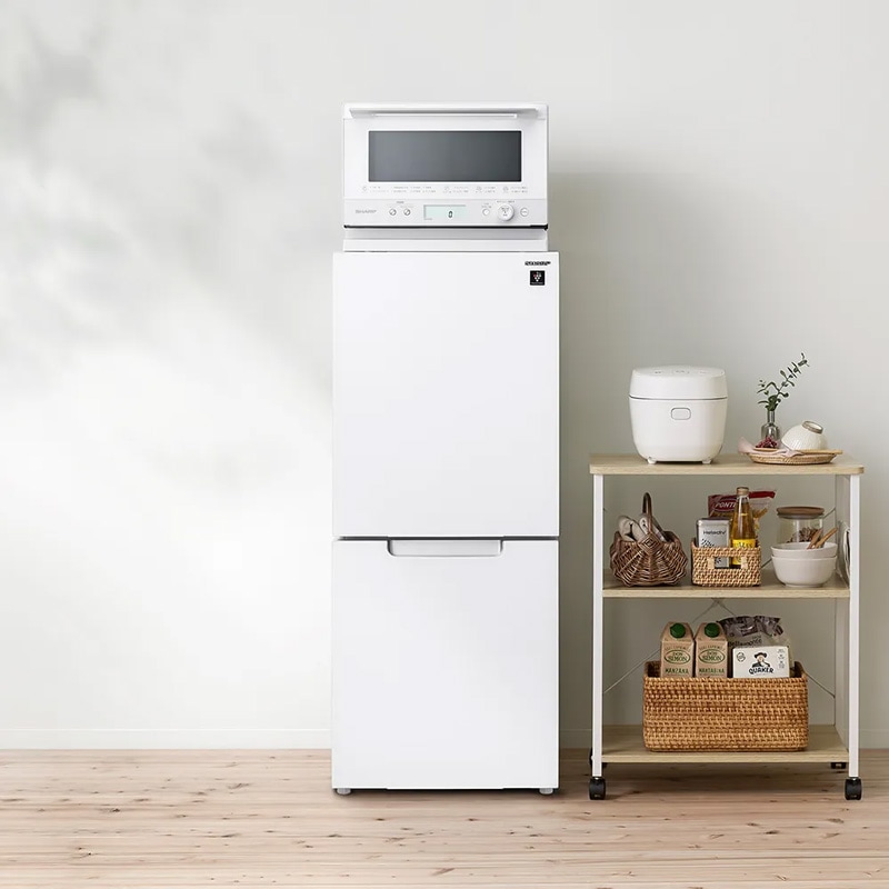 シャープ SHARP 冷蔵庫 PLAINLY クリアホワイト 152L 幅49.5cm SJ