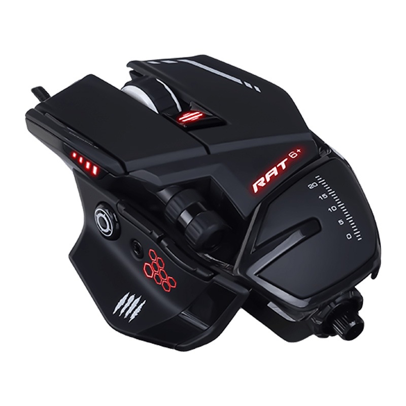 Mad Catz マッドキャッツ R.A.T.6+ 有線ゲーミングマウス Optical Gaming Mouse ブラック MR04DCINBL000-0J