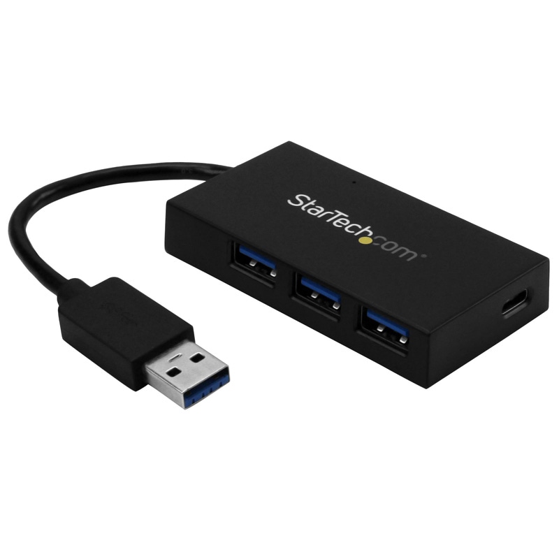 StarTech.com 4ポートUSB 3.0ハブ ブラック HB30A3A1CSFS USB-A - 1x USB-C & 3x USB-A SuperSpeed