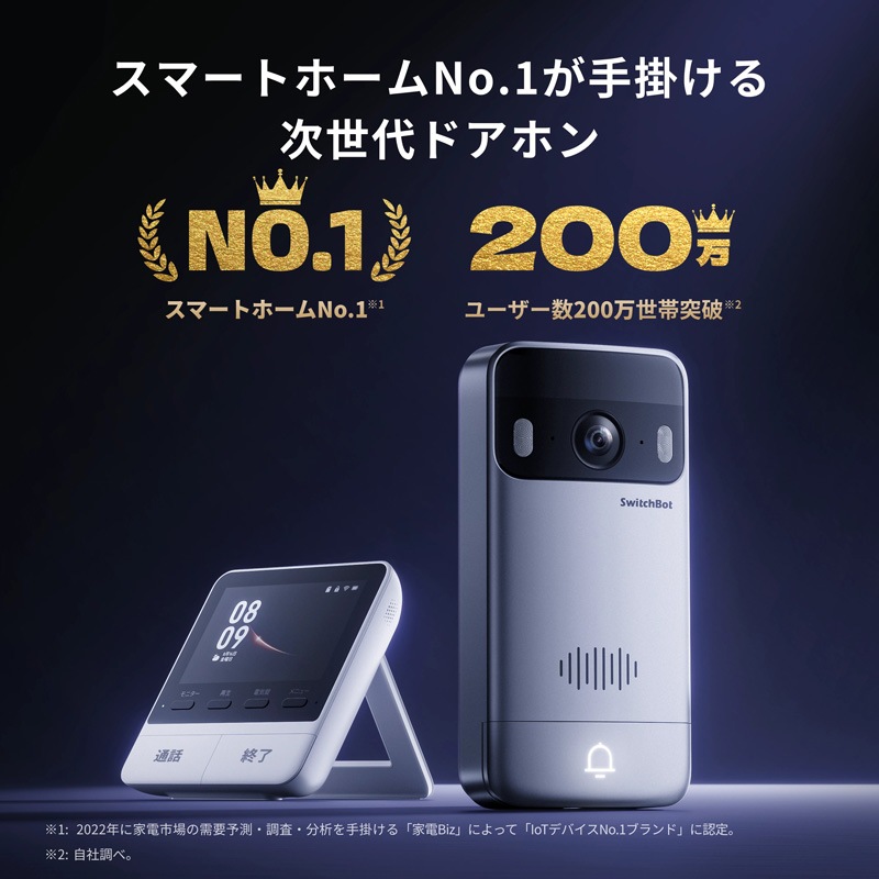 SwitchBot スマートテレビドアホン W6702002