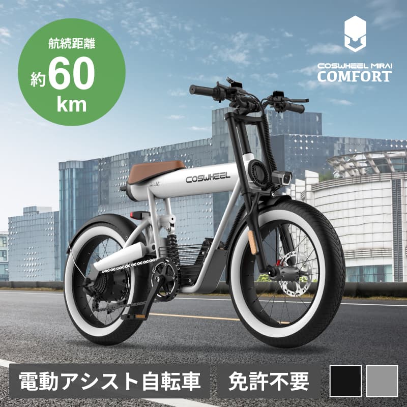 MODEL COSWHEEL MIRAI COMFORT 電動アシスト自転車 e-bike マットブラックスカイグレーピュアホワイト
