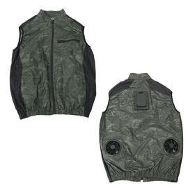 THANKO サンコー 圧倒的に冷える 「 冷蔵服4 」 ウッドランドグリーン TKCV25SGR フリーサイズ 作業服 現場 ベスト 熱中症対策 グッズ 現場の商品画像