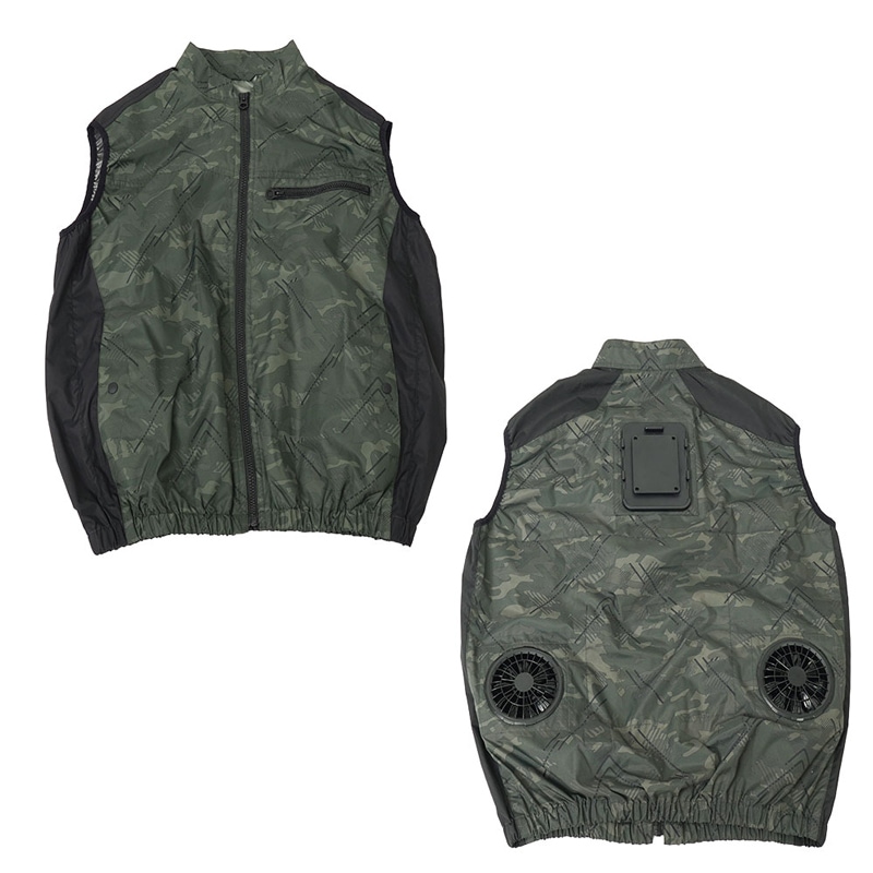 THANKO サンコー 圧倒的に冷える 「 冷蔵服4 」 ウッドランドグリーン TKCV25SGR フリーサイズ 作業服 現場 ベスト 熱中症対策 グッズ 現場