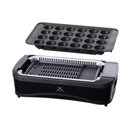 山善 焼肉グリル XGRILL PREMIUM YGMC-FXT130(B) 煙の少ない 極のたこ焼きプレート付
