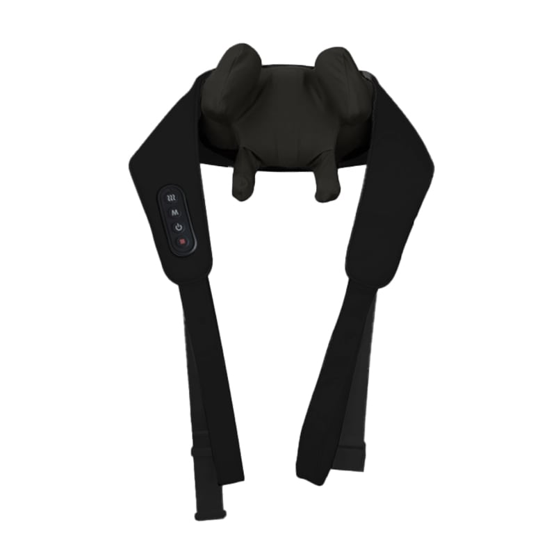 Pure Luxe ネックマッサージャー ハンズフリー コードレス ブラック EMK-158RG マッサージ器具 ヒーター付き 軽量 コンパクト