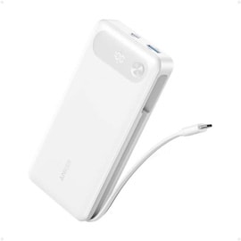 Anker モバイルバッテリー 20000mAh USB-Cケーブル一体型 急速充電 ホワイト A1383N21