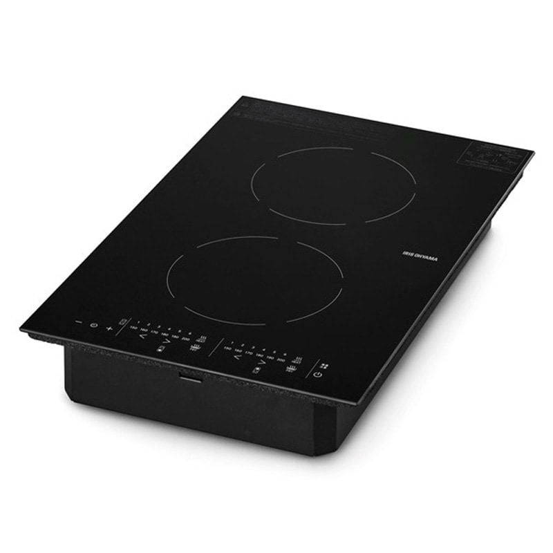 アイリスオーヤマ 2口ビルトインIHクッキングヒーター 200V IHC-BFL221-B