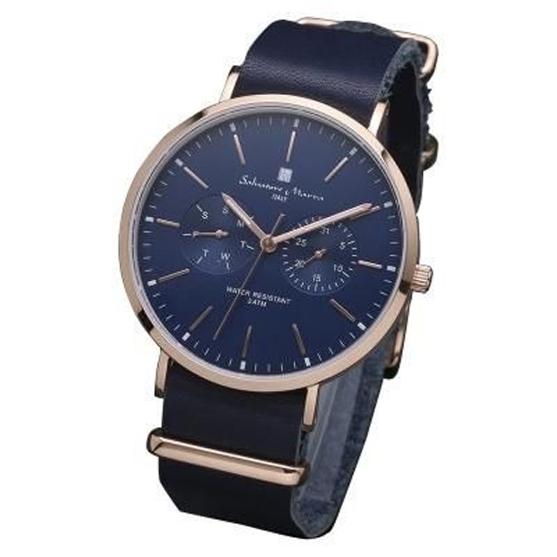 Salvatore Marra SM15117 ミニマルデザイン クオーツ腕時計