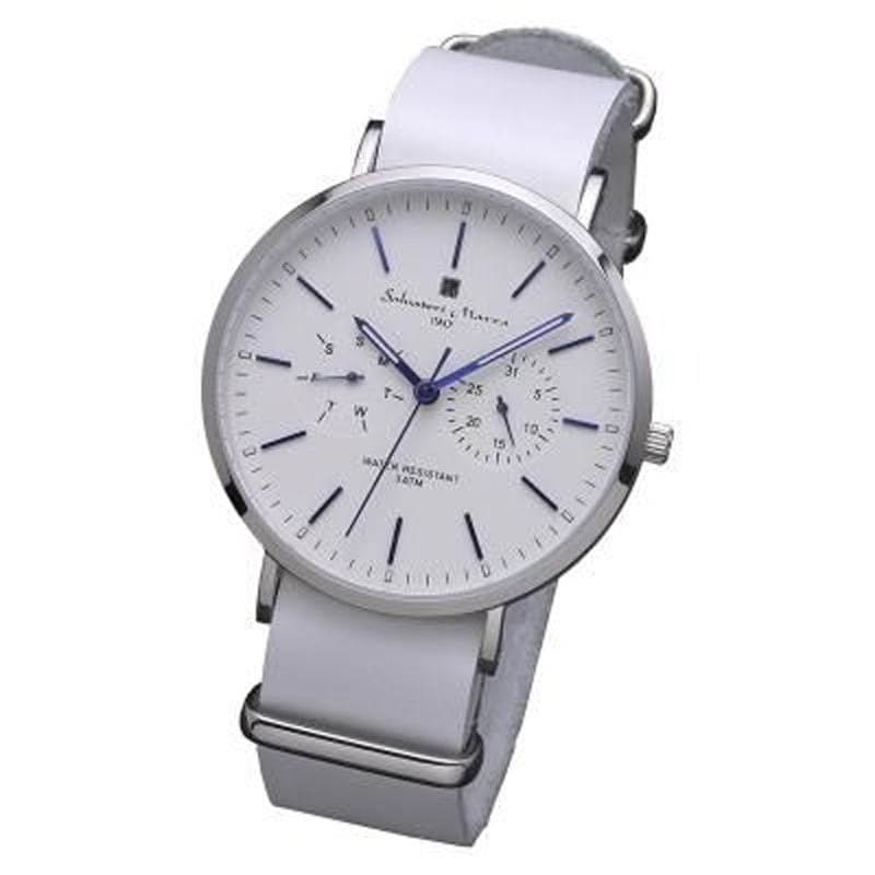 Salvatore Marra SM15117-SSWHBL ミニマル腕時計