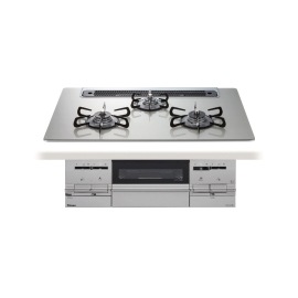 【都市ガス用】 パロマ Brillio α ビルトインガスコンロ シャインシルバー PD-733WS-75GH-13A