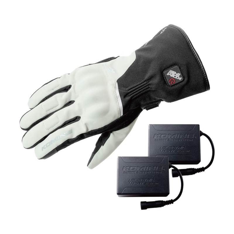 KOMINE コミネ 08-2175-L.GY-M 電熱グローブセット EK-2175 プロテクトヒートグローブ 7.4V対応