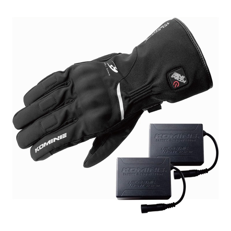 KOMINE コミネ 08-2175-BK-L 電熱グローブセット EK-2175 ブラック Lサイズ 7.4V対応 冬用ライディング