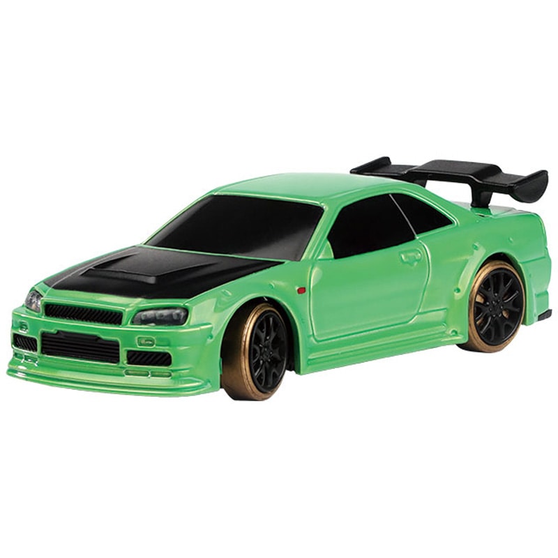 HITEC Hitecマルチプレックスジャパン 1/76 C64 Green Drift Car ジャイロ搭載RCドリフトカー
