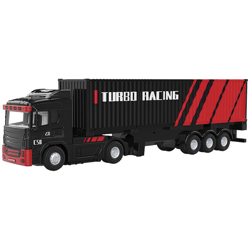 HITEC Hitecマルチプレックスジャパン 1/76 C50 Black Trailer Truck 多機能RCトレーラーセット
