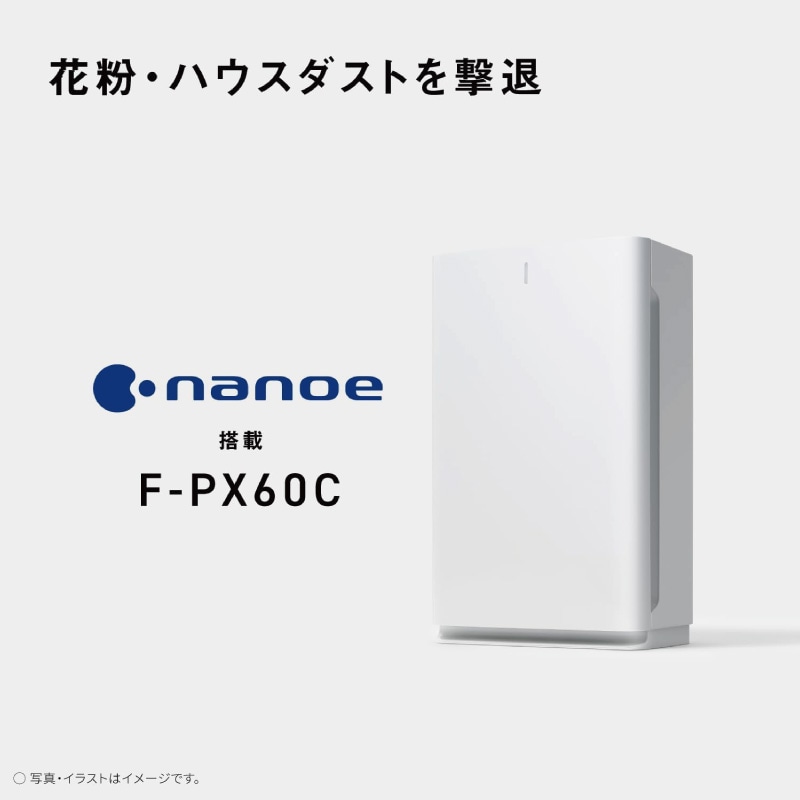 F-PX60C-W パナソニック 空気清浄機 27畳 ナノイーX搭載 HEPA