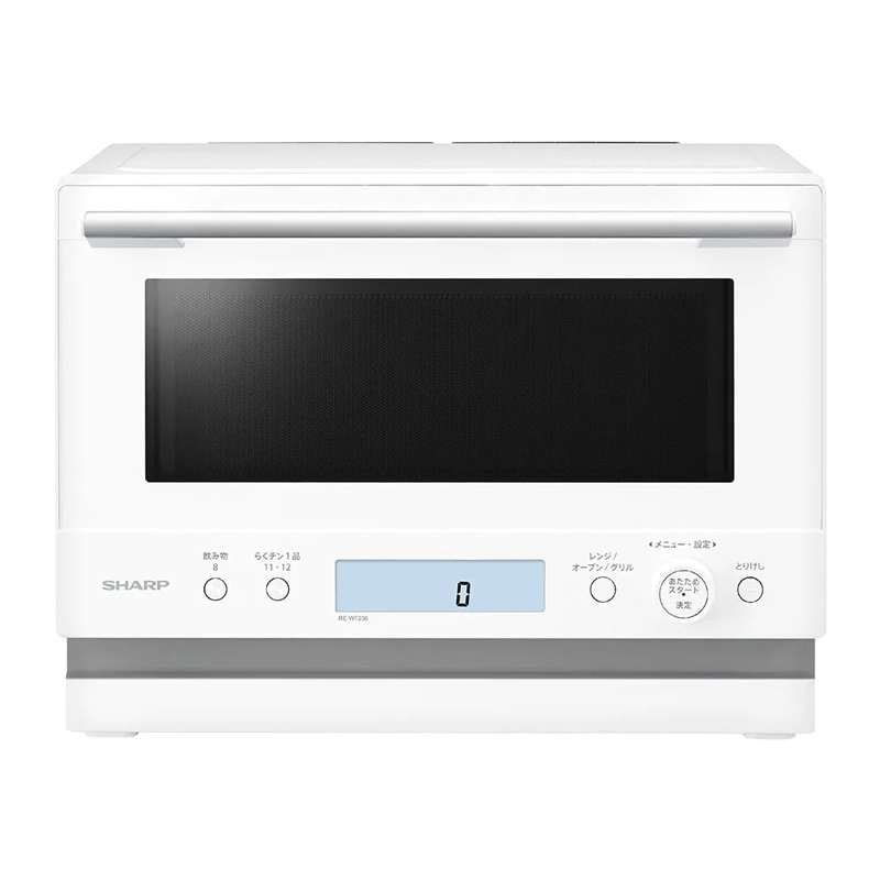 シャープ オーブンレンジ RE-WF236-W ホワイト 23L 省スペース設置 角皿スチーム