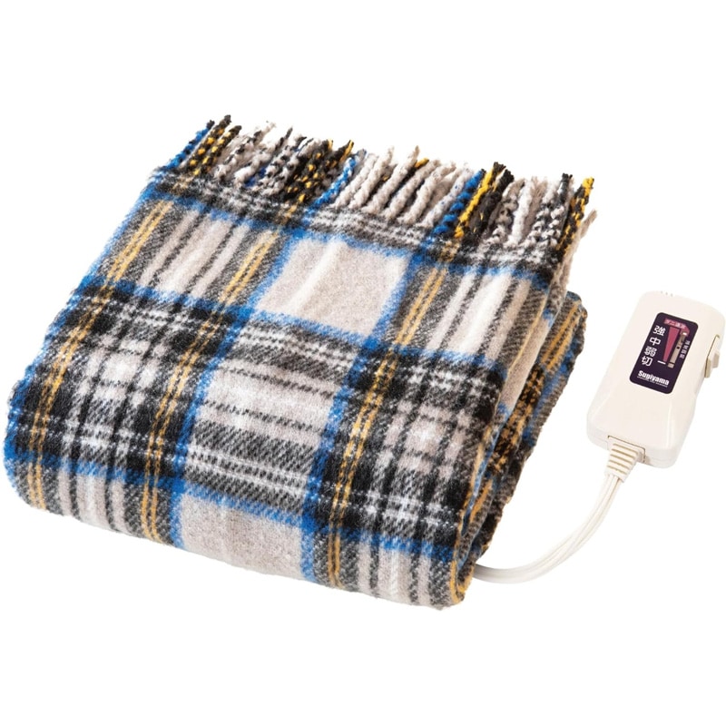 Sugiyama SSW-055GJ 洗える電気ひざ掛け 日本製 グレージュ