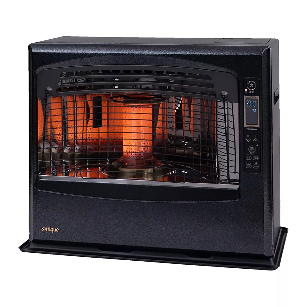 トヨトミ 石油ストーブ 木造18畳 コンクリート24畳 ブラック アンティークモデル 遠赤外線 微温風 LR-68P-B