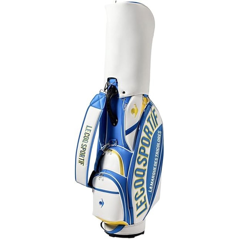 le coq sportif ルコックスポルティフ キャディバッグ LG6SCB02M   9.5型・WHYL (ホワイト×イエロー)
