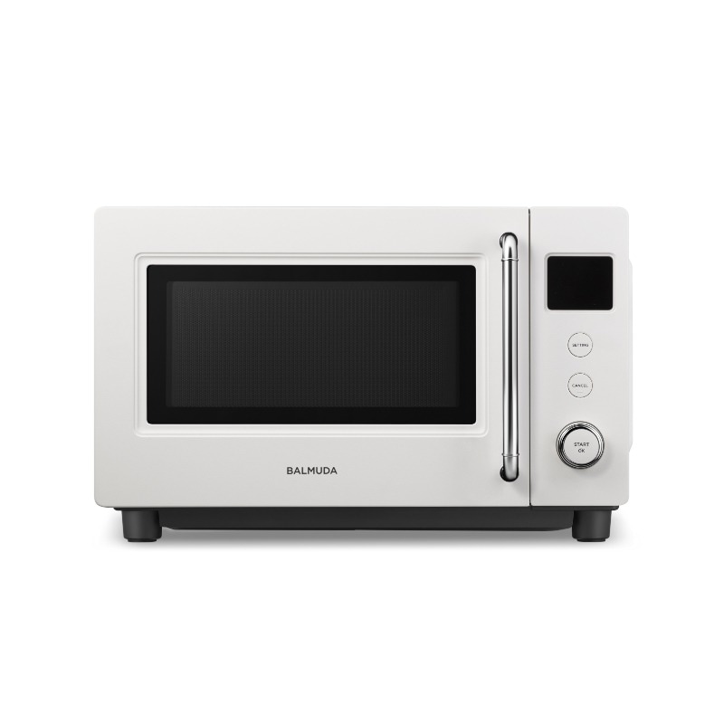 バルミューダ 電子レンジ BALMUDA The Range S KRN01JP-WH 単機能 コンパクト設計 ホワイト