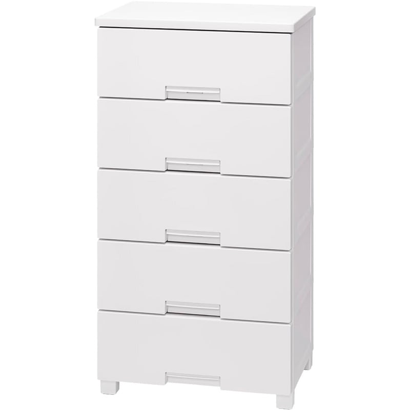 天馬 フィッツチェスト 5段 収納ケース 幅55×奥行41×高さ105cm 衣装ケース 完成品 日本製 5505 ホワイト