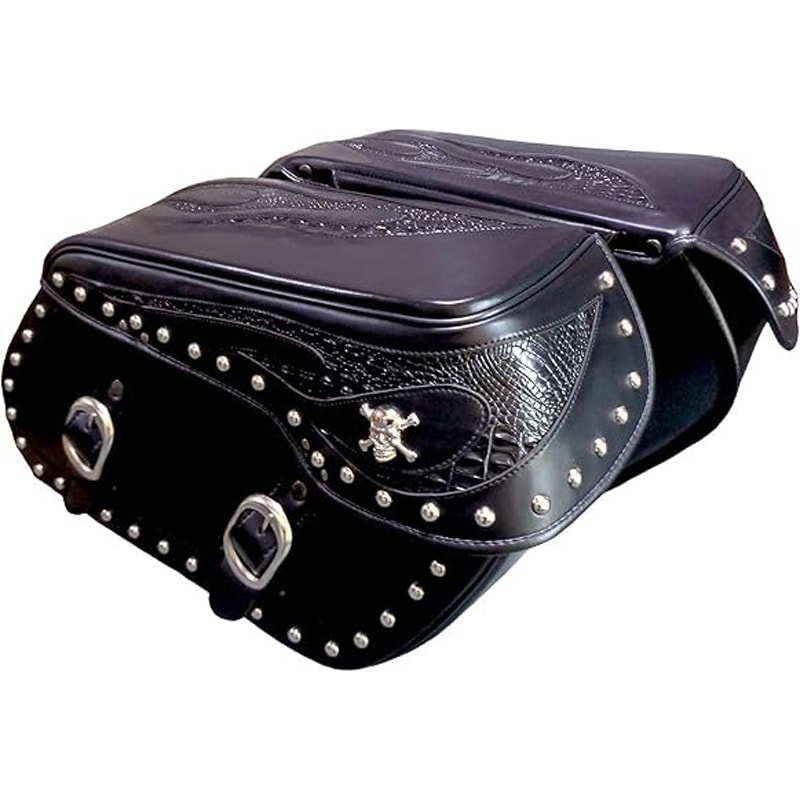 Xross（クロス） ダブルサドルバッグ LARGE DOUBLE 大容量 28L ブラック ビッグサイズ サイドバッグ