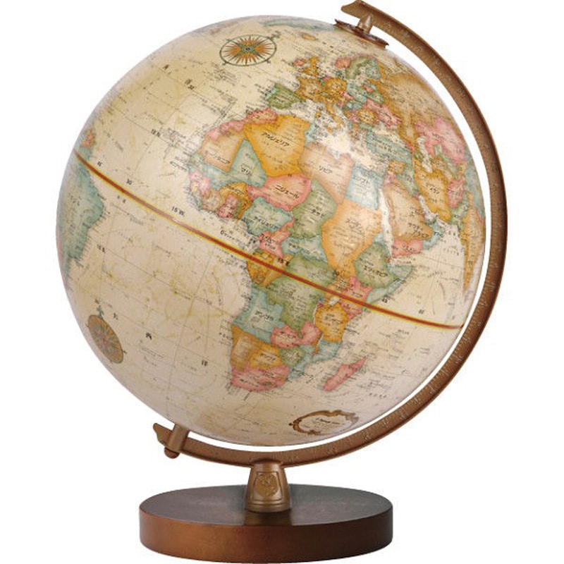 Watanabe 渡辺教具製作所 リプルーグル地球儀 チェスター型 日本語版 ブラウン 51573 山岳隆起 行政型