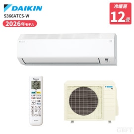 ダイキン エアコン CXシリーズ 12畳 3.6kW 100V コンパクト S366ATCS-W ホワイトの商品画像