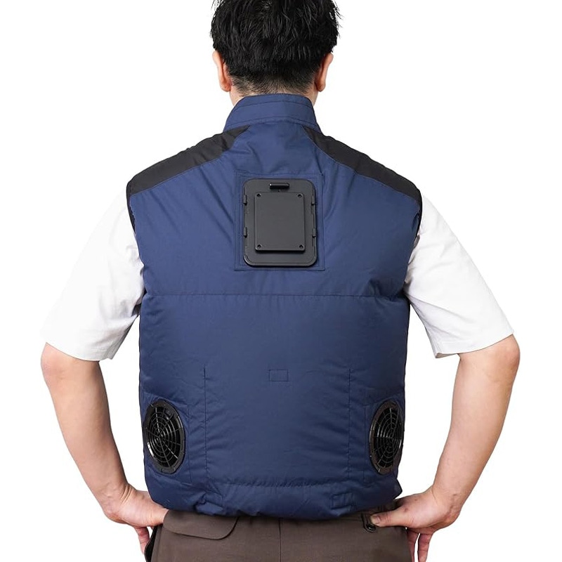 THANKO サンコー 冷蔵服 2026年モデル ベスト TKCV26SNVF ネイビー フリー ペルチェ冷却 ファン付き 作業服