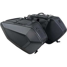 タナックス バイク用サイドバッグ MOTOFIZZ カービングシェルケース2 32L エンボスブラック