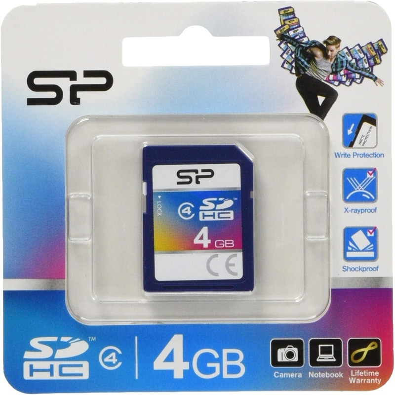 シリコンパワー SDHCカード 4GB SP004GBSDH004V10 Class4 永久保証